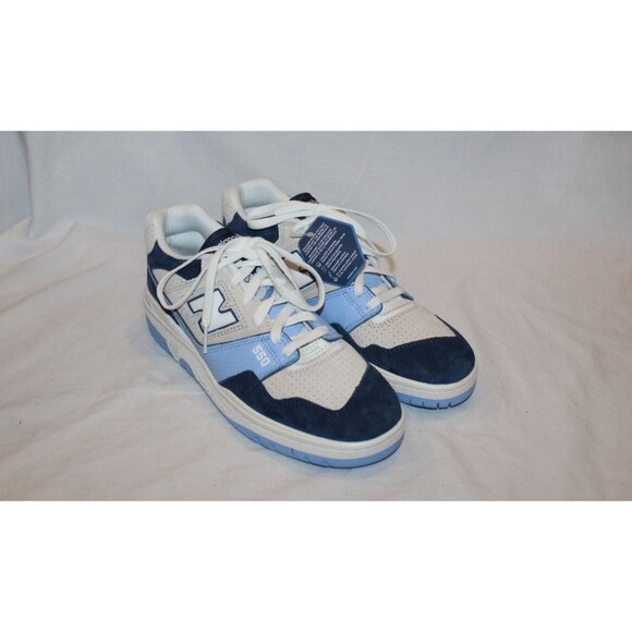 New Balance 550 Men\'s White Blue Grey Suede Leather Athletic Sneakers NEW SZ 8.5 main image 4
